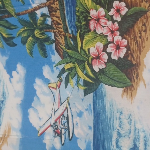 Aloha Republic Hawaiian Short Sleeve Button Down Shirt Made USA SZ XL Vintage - Picture 9 of 10